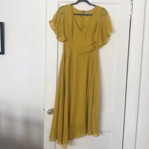 Beautiful mustard yellow chiffon dress